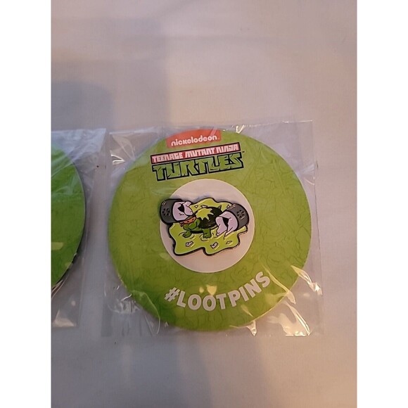 (2) Teenage Mutant Ninja Turtles Ooze Pin #Lootpins 2019 Loot Crate Nickelodeon - Picture 5 of 8